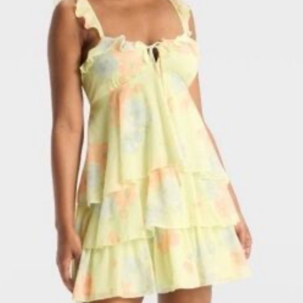 Wild Fable Yellow and Orange Mini Dress